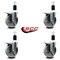 Service Caster 5'' Semi Steel Swivel 1-1/2'' Expanding Stem Caster Set Total Lock Brake, 4PK SCC-EXTTL20S514-SSS-112-4 - alternate 2